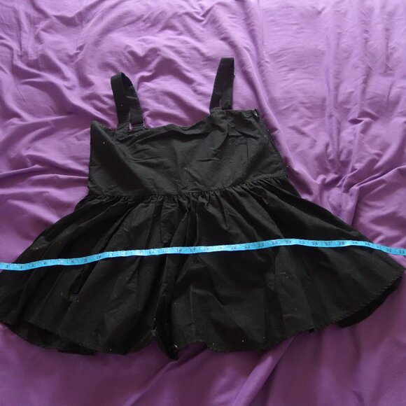 H&M Made in Turkey Size US 6 165/84A 100% Cotton Black Dress - Picture 2 of 9